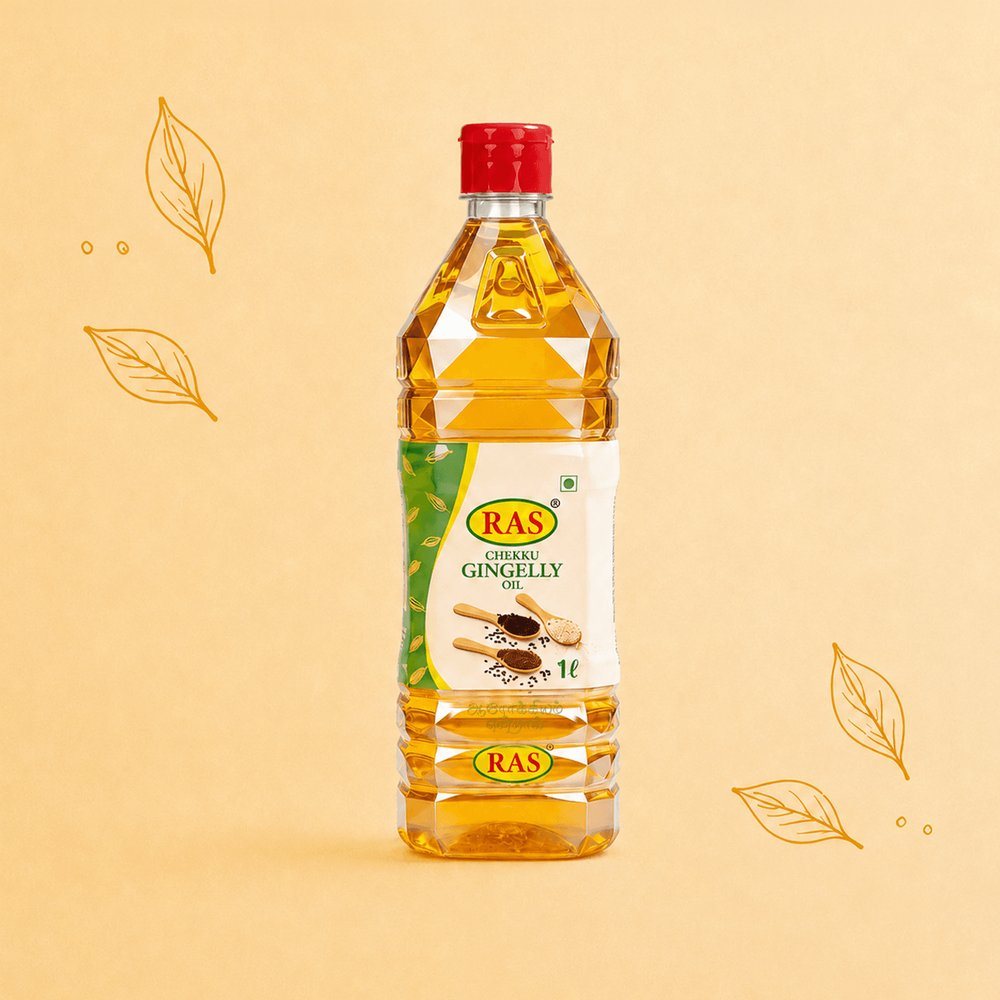 RAS Chekku Gingelly Oil, 1 litre bottle
